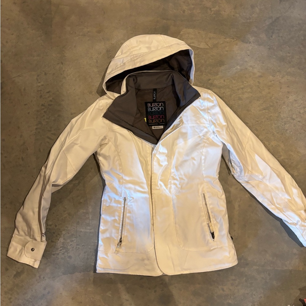 Burton Women's White Hooded Jacket